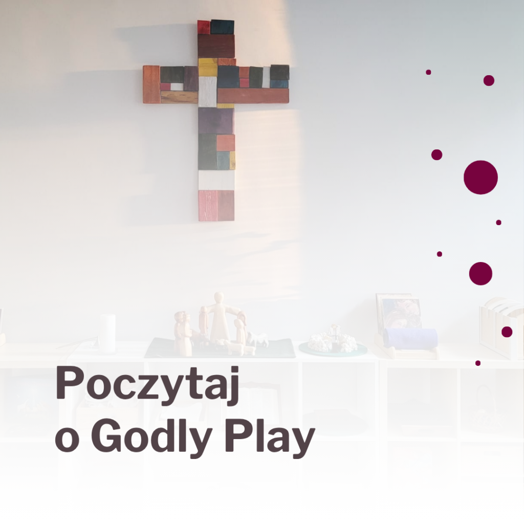 grafika z napisem: Poczytaj o Godly Play